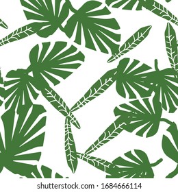Patrón étnico sin problemas del vector. Impresión de tinta primaria de color de agua. Ornamento de planta sin fin de tarjeta de pintura. Fondo Tropicalmente Exótico. Retro de repetición del vector.