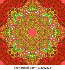 Vector seamless ethnic print pattern. Abstract ornate background. Suitable for various designs, fabric, invitation and scrapbooking