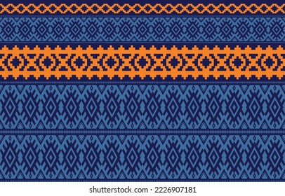 Diseño de papel pintado o casero sin fisuras vectores. Patrón étnico tribal vectorial ikat con elemento geométrico. Diseño perfecto para textil, papel envolvente, papel pintado, tela, fondo, batik, ilustración