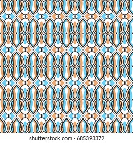 Vector seamless fairy-tale end-paper pattern