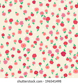 vector seamless fantasy daisy flower print