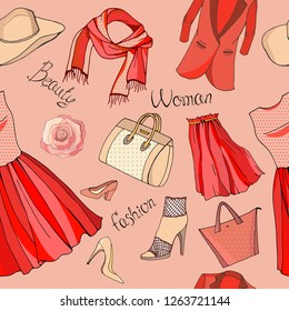 vector seamless fashion pattern