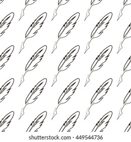 Vector Seamless Feather Pattern