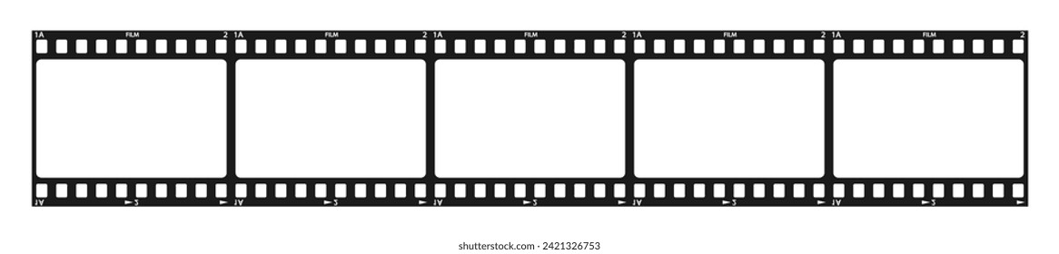 vector seamless filmstrip on white background