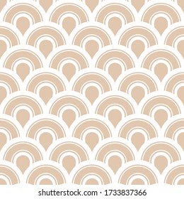 Vector seamless fish scales pattern. Beautiful oriental ornament. Design for fabric, textile, wallpaper, wrapping