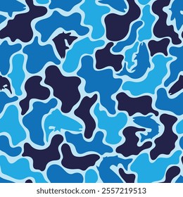 vector seamless fishing camouflage design, duck hunter camo pattern