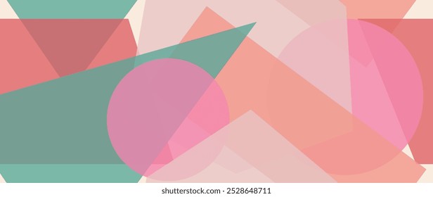 Fondo plano sin fisuras de Vector. Coloridas Formas hermosas. Estilo de dibujos animados minimalista. Conveniente para el diseño textil, Fondo de pantalla, cubierta, protector de pantalla, etc.