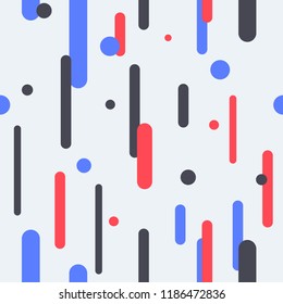 vector seamless flat geometric pattern. Cool colorful background template.