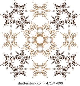 Vector seamless floral abstract background. Contrast on a white background.
