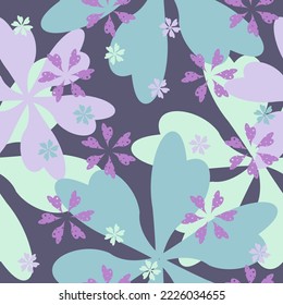 Vector seamless floral abstract pattern in pastel colors for home textile design