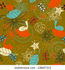 vector seamless floral background