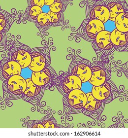 Vector seamless floral background