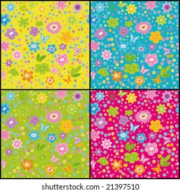 Vector Seamless floral background.