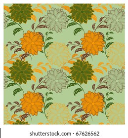 vector seamless floral background .4 clipping masks