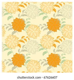 vector seamless floral background .4 clipping masks