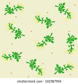 Vector seamless floral background with flowers