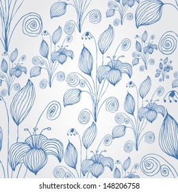Vector Seamless floral background Illustration