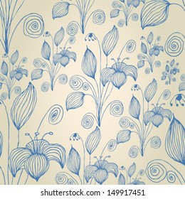 Vector Seamless floral background Illustration