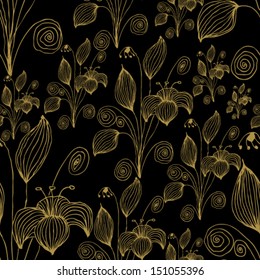 Vector Seamless floral background Illustration