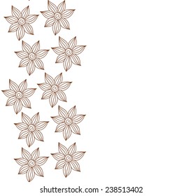 Vector seamless floral background with indian ornament. Lace pattern for invitation or greeting card