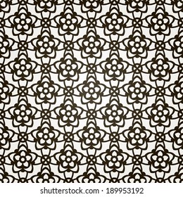 Vector seamless floral background. Lace pattern. EPS 10.