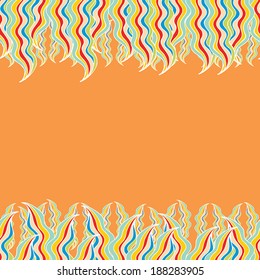 Vector seamless floral background pattern. Nature theme, hand - drawn abstract elements. Template for your design.