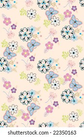 Vector of Seamless Floral Background pattern