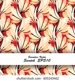 Vector seamless floral background. Pattern for design, brochures, wrapping. Eps10