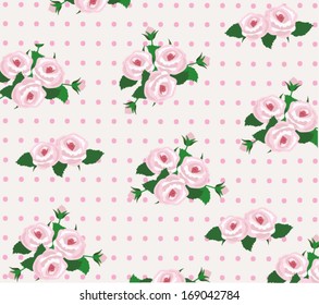 vector seamless floral background with roses