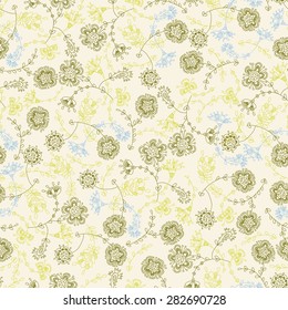 vector seamless floral beautiful simple pattern