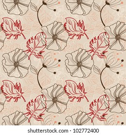 vector seamless floral beautiful texture