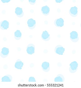 Vector seamless floral border. Isolated rose flowers in neutral colors on a white background.