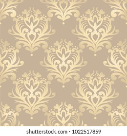 Vector seamless floral damask pattern. Rich ornament, old Damascus style. Royal victorian seamless pattern for wallpapers, textile, wrapping, wedding invitation. EPS10