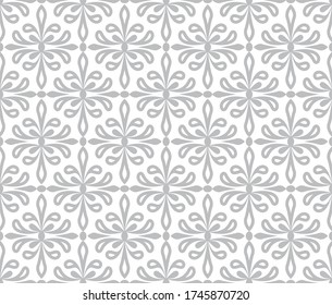 Vector seamless floral damask pattern for wedding invitation or vintage abstract background