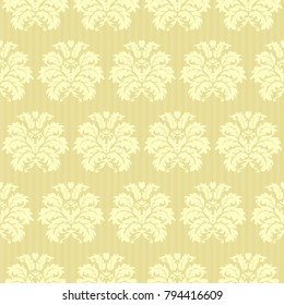 Vector seamless floral damask pattern. Rich ornament, old Damascus style. Royal victorian seamless pattern for wallpapers, textile, wrapping, wedding invitation. Damask woman pattern.