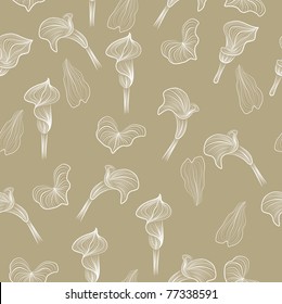 vector seamless floral decorative abstract background