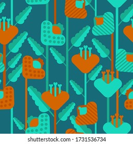Vector seamless floral decorative pattern