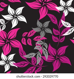 Vector seamless floral flowers texture