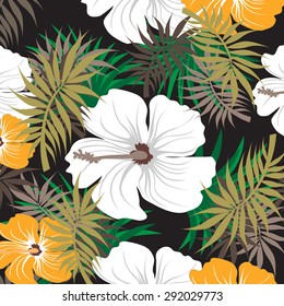 Vector seamless floral flowers texture