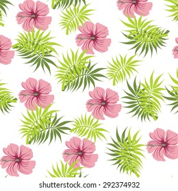 Vector seamless floral flowers texture background