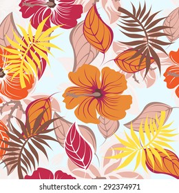 Vector seamless floral flowers texture background