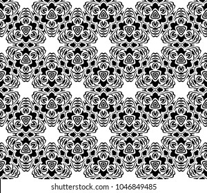 Vector seamless floral geometric pattern. Abstract stylish background for Modern graphic design.