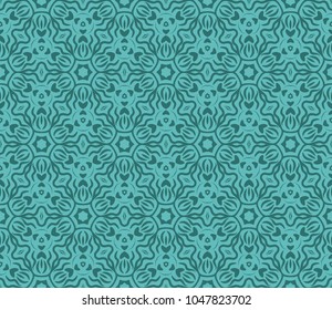 Vector seamless floral geometric pattern. Abstract stylish background for Modern graphic design.