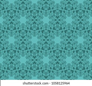 Vector seamless floral geometric pattern. Abstract stylish background for Modern graphic design.