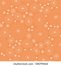 Vector seamless floral geometric pattern. Vintage background. Fabric, Scrapbooking