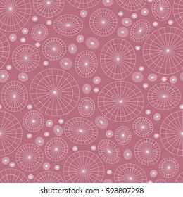 Vector seamless floral geometric pattern. Vintage background. Fabric, Scrapbooking