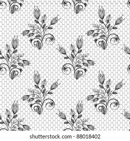 vector seamless floral lace decorative abstract background