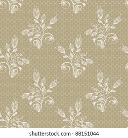 vector seamless floral lace decorative abstract background