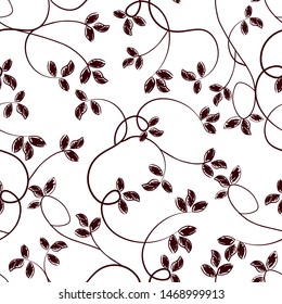 vector seamless floral leaves pattern