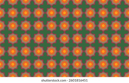 Vector seamless floral mosaic pattern. floral geometry pattern with solid color. Suitable for backgrounds, gift wrapping, book covers, presentations